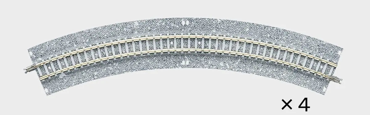 Tomix 1771 Wide PC 280mm Radius 45 Curve Track C280-45-WP(F) (4 pieces) (N scale) Tomix
