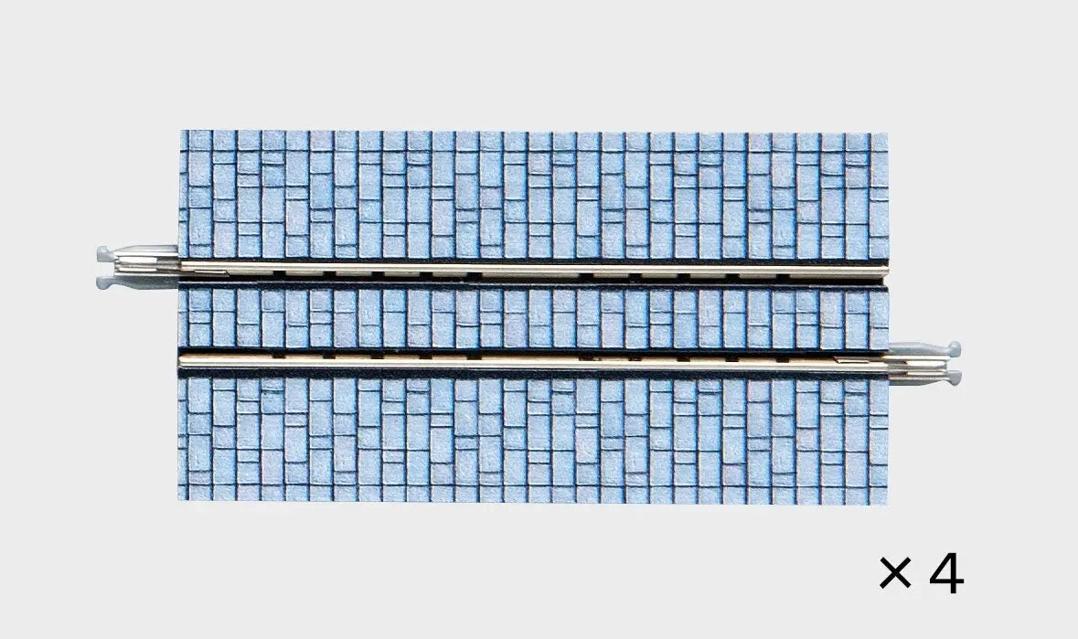 Tomix N Pavement Tram Straight Track 2-3/4" 70mm (4) Tomix