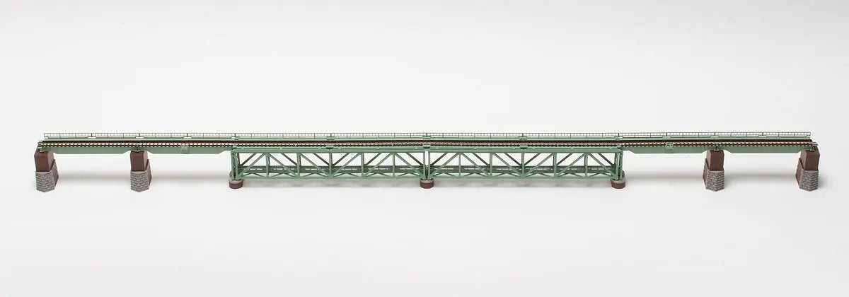 Tomix N Upper Road Iron Bridge set Green Tomix