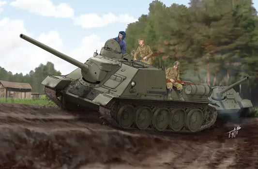 Trumpeter 1/16 Soviet SU-100 Tank Destroyer - Franklin Hobbies Ltd