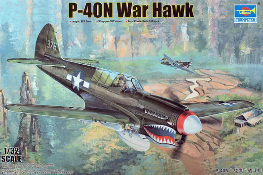 Trumpeter 1/32 P-40N War Hawk Plastic Model Kit - Franklin Hobbies Ltd