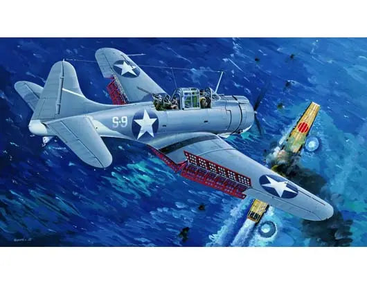Trumpeter 1/32 U.S. Navy SBD-3 “Dauntless” Midway Plastic Model Kit [02244] - Franklin Hobbies Ltd