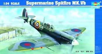 Trumpeter 1/24 Supermarine spitfire MK.Vb Plastic Model Kit - Franklin Hobbies Ltd