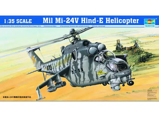 Trumpeter 1/35 Helicopter - Mil Mi-24V Hind-E - Franklin Hobbies Ltd
