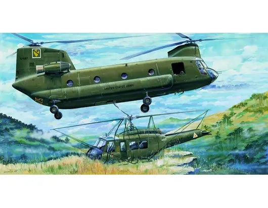 Trumpeter 1/35 Helicopter - CH-47A CHINOOK Plastic Model Kit - Franklin Hobbies Ltd