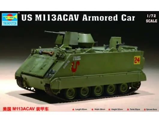 Trumpeter 1/72 US M 113ACAV Armored Car - Franklin Hobbies Ltd