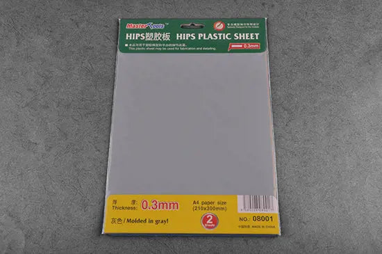 Trumpeter 0.3mm HIPS plastic sheet (210mmx300mm x2pcs.) Modelling Tool - Franklin Hobbies Ltd