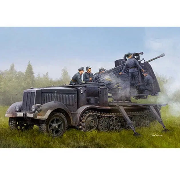 Trumpeter 1/35 German 5cm FLAK 41auf Selbstfahrlafette(Sd.Kfz.7/2) Plastic Model Kit - Franklin Hobbies Ltd