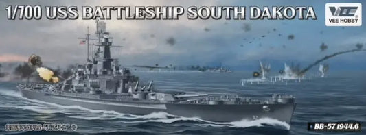 Vee Hobby 1/700 South Dakota Battleship BB-57 1944 Deluxe Edition Plastic Model Kit Vee Hobby
