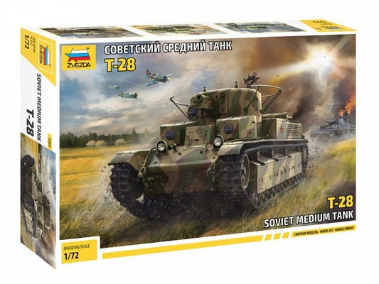 Zvezda 1/72 T-28 Soviet heavy tank WWII Plastic Model Kit