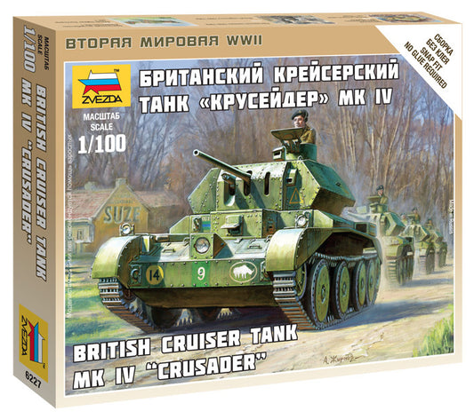 Zvezda 1/100 British Tank MR IV Crusader Plastic Model Kit