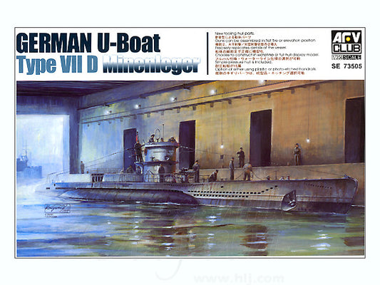 AFV Club 1/350 German U-Boat Type VII D Minenleger Plastic Model Kit