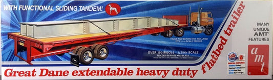 AMT 1:25 Great Dane extendable heavy duty flatbed trailer