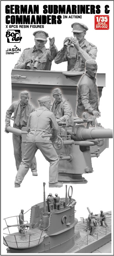 Border Model 1/35 German Submariners & Commanders (in action)