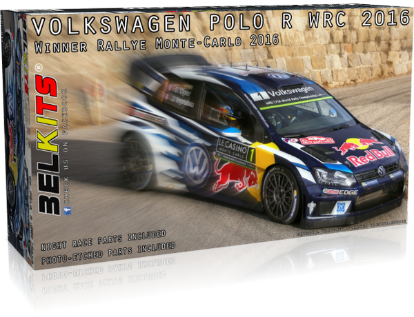 Belkits 1:24 Volkswagen Polo R WRC Monte Carlo 2016