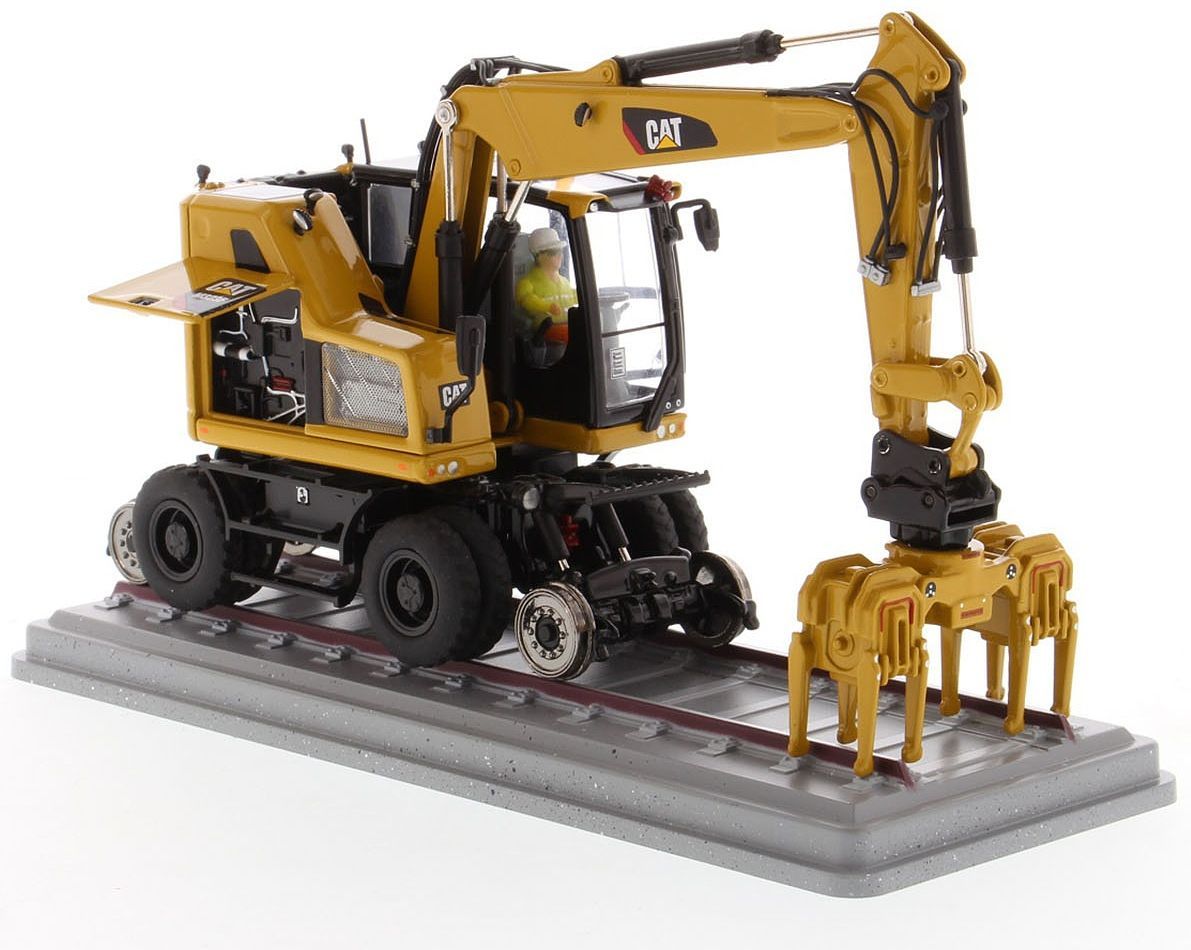 Diecast Masters 1:50 Highline Series CAT M323F Railroad Wheel Hydraulic Excavator