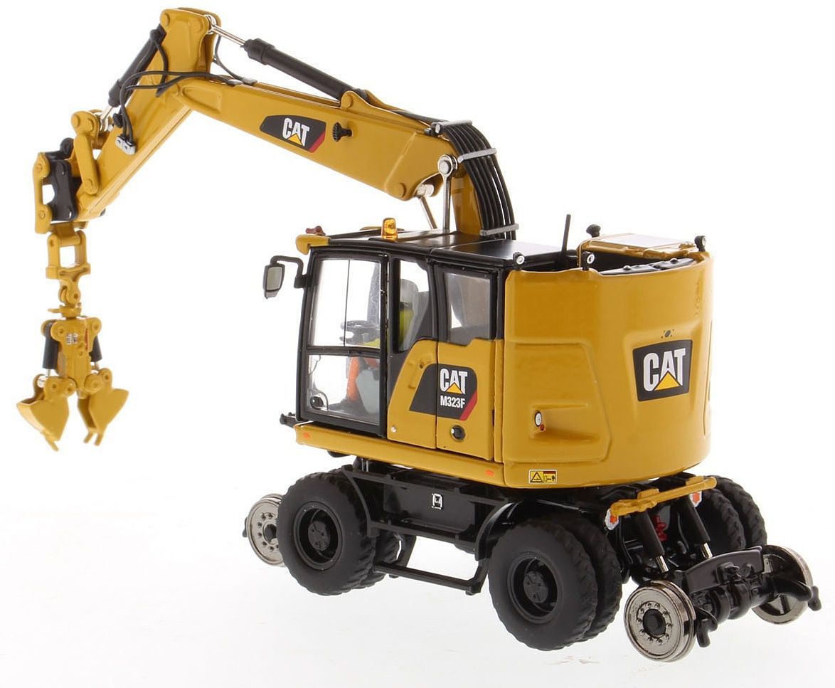 Diecast Masters 1:50 Highline Series CAT M323F Railroad Wheel Hydraulic Excavator