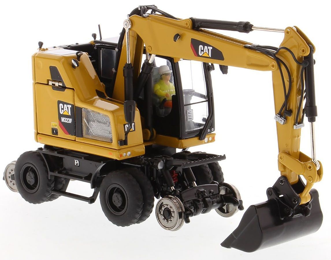 Diecast Masters 1:50 Highline Series CAT M323F Railroad Wheel Hydraulic Excavator