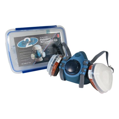 IWATA 2SPRAY Halfmask Painters Respirator Kit with replaceable dust filters