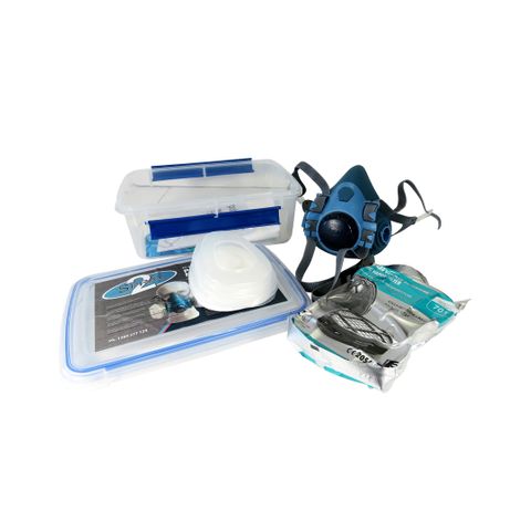 IWATA 2SPRAY Halfmask Painters Respirator Kit with replaceable dust filters