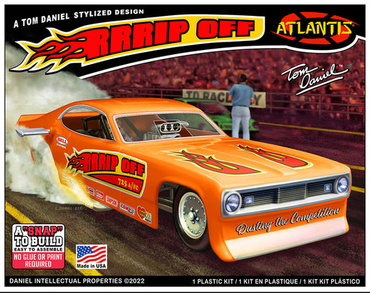 Atlantis 1/32 Snap Tom Daniel RRRRip Off Funny Car Plastic Model Kit