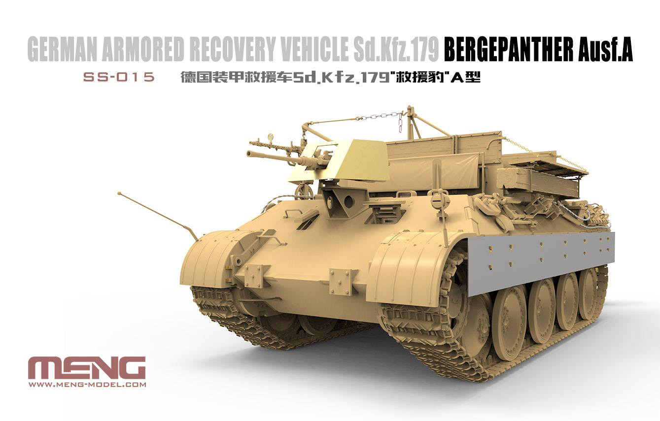 Meng 1/35 German Armored Recovery Vehicle Sd.Kfz.179 Bergepanther Ausf.A Plastic Model Kit