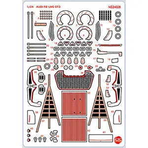 NuNu Grade Up Set 1/24 Audi R8 2015 Macau GP NuNu