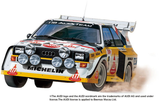 Beemax 1/24 Series Audi Sport Quattro S1 (E2) 1986 Monte Carlo Rally