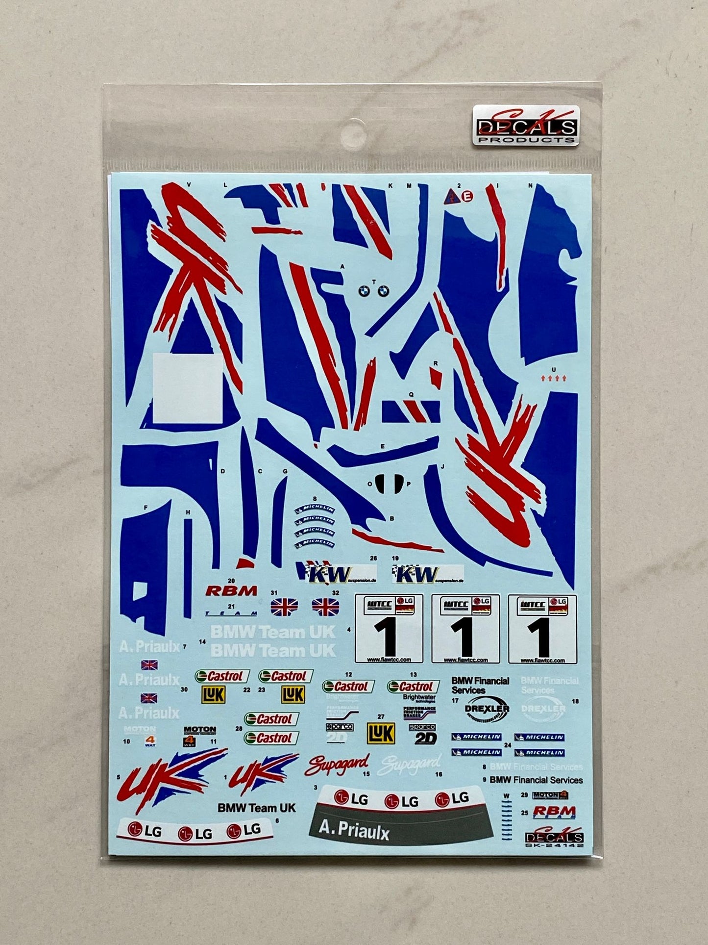 S.K. Decals 1:24 BMW 320i E46 FIA WTCC Race of Germany 2005 BMW Team UK