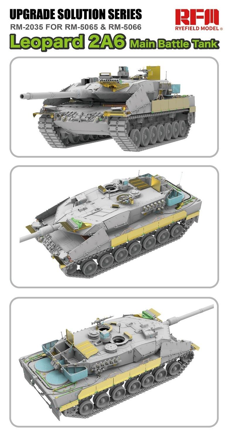 Rye Field Model 1:35 Leopard 2A6 Main Battle Tank Upgrade Parts Set
