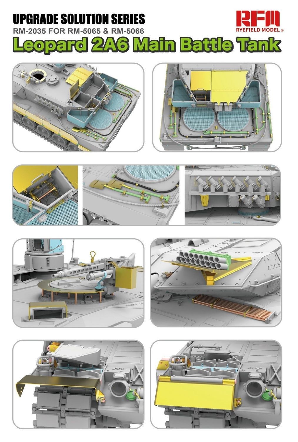 Rye Field Model 1:35 Leopard 2A6 Main Battle Tank Upgrade Parts Set