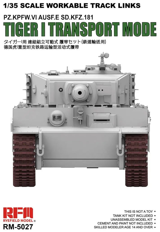 Ryefield 1/35 Workable track links for Tiger I transport Plastic Model Kit Ryefield