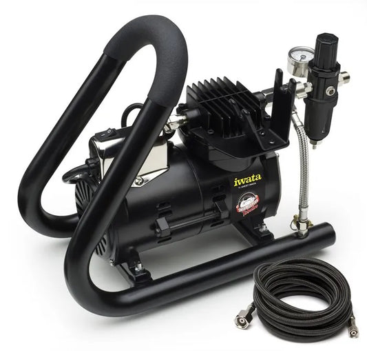 IWATA Air Brush Compressor Smart Jet Plus Handle Tank