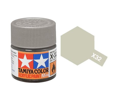 Tamiya Color Acrylic Paint X-32 Titanium Silver 10ml