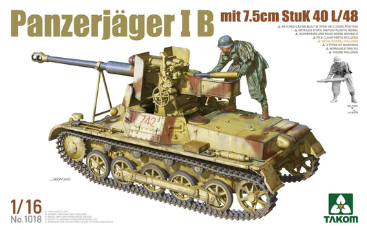 Takom 1/16 Panzerjager IB mit 7.5cm Stuk 40 L/48 Plastic Model Kit