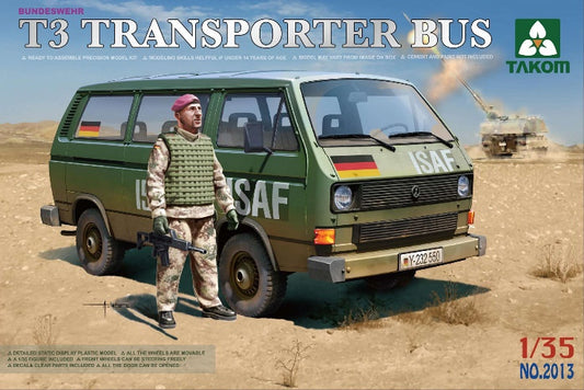 Takom 1/35 Bundeswehr T3 Transporter Bus (with figure) Plastic Model Kit