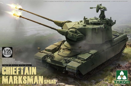 Takom 1/35 British Air-defense Weapon System Chieftain Marksman SPAAG Plastic Model Kit